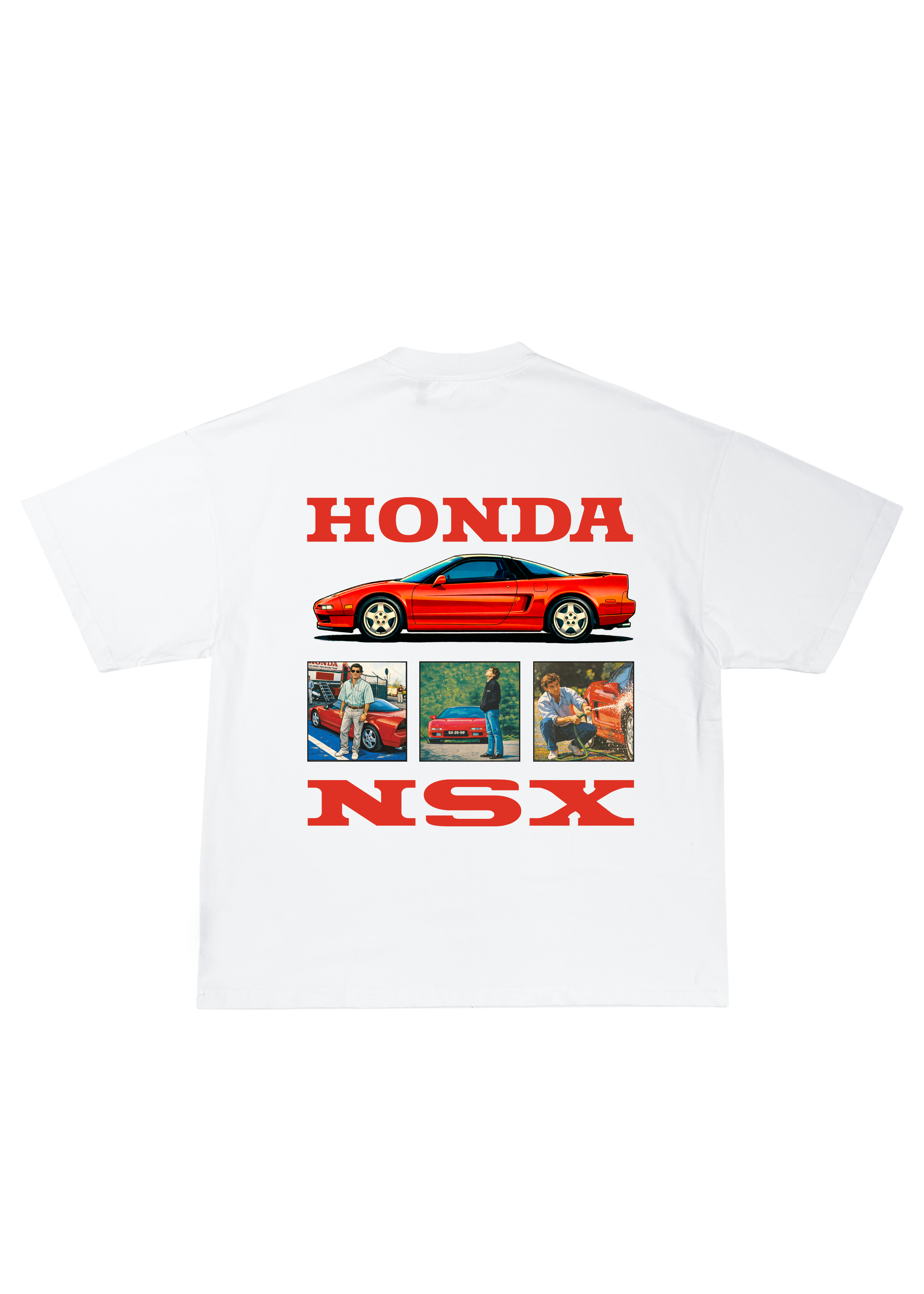 Camiseta Senna "Honda NSX" - Blanco