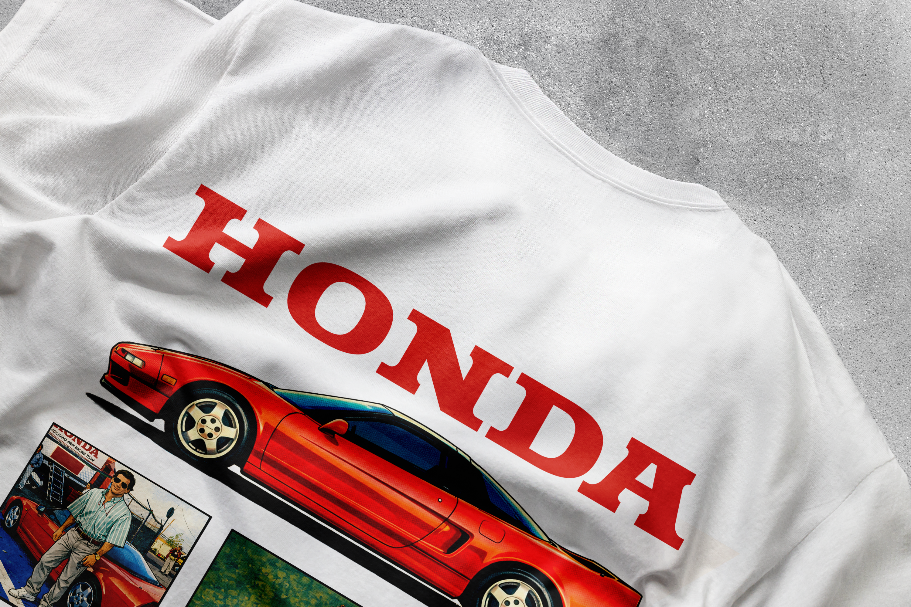 Camiseta Senna "Honda NSX" - Blanco