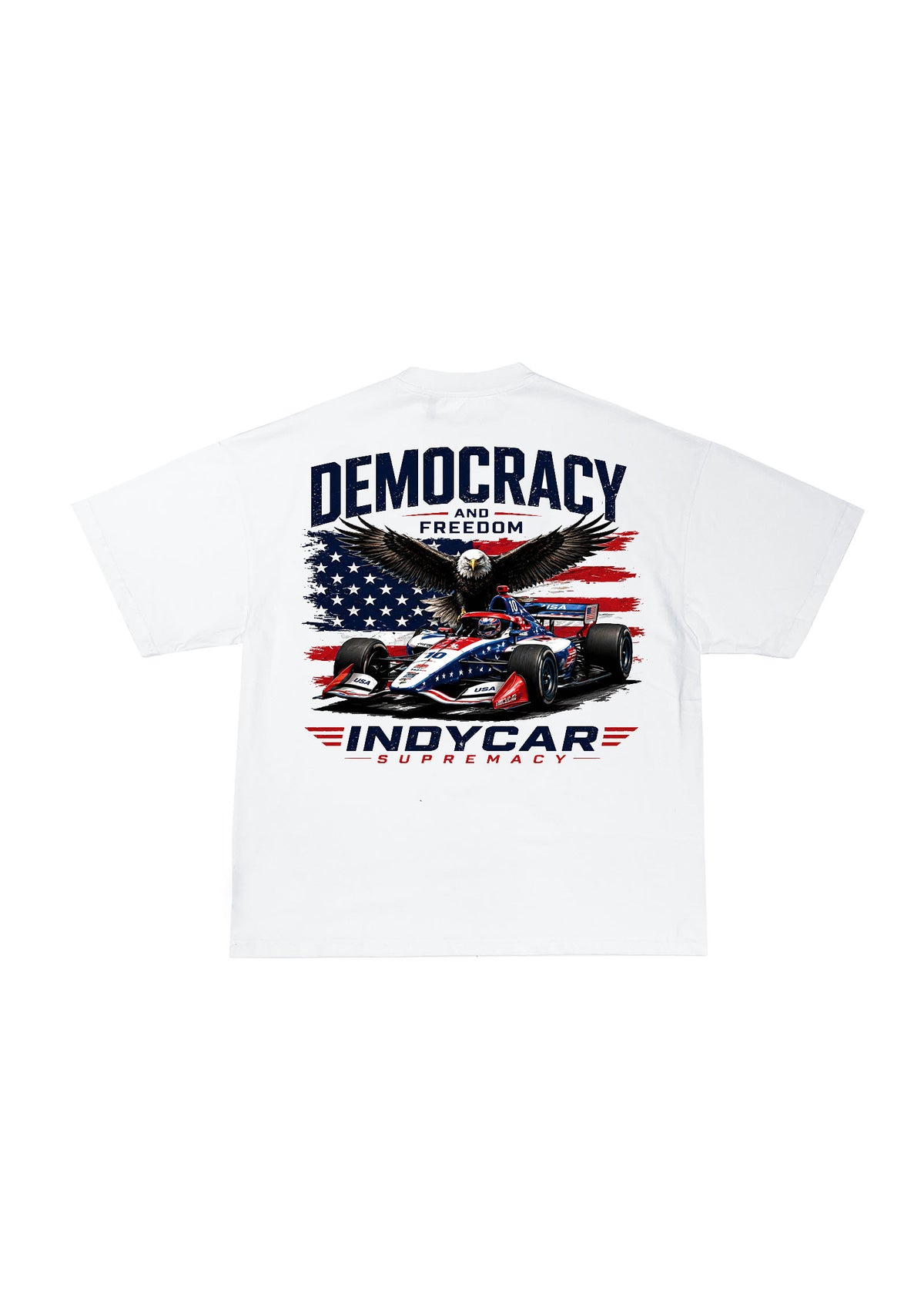 Camiseta "Libertad y Democracia" Indycar - Blanca